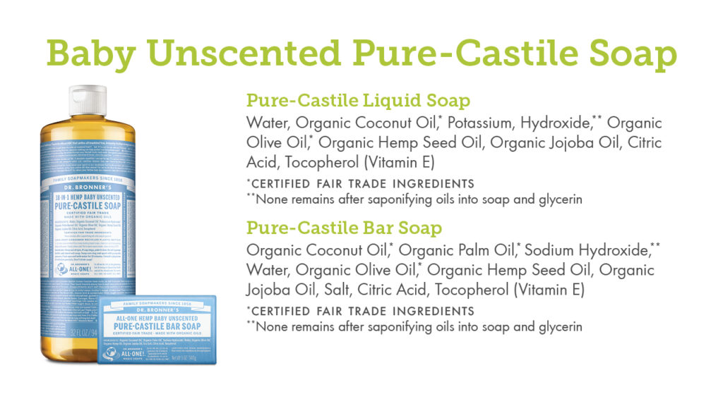 Liquid vs. Bar in Dr. Bronner's Pure Castile Soap Going Green with